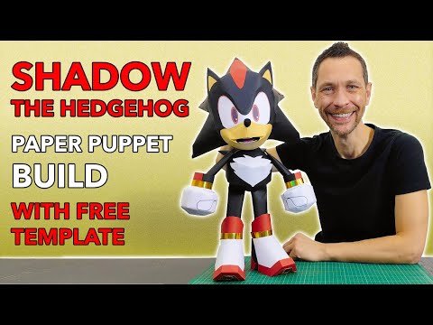 How to make Shadow the Hedgehog - Paper Puppet