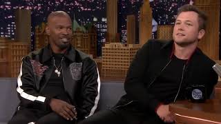 Taron Egerton singing Welsh song, Calon Lân