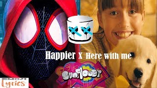 HERE WITH ME x HAPPIER x SUNFLOWER [Mashup video] | Marshmello, Post Malone, CHVRCHES, Bastille