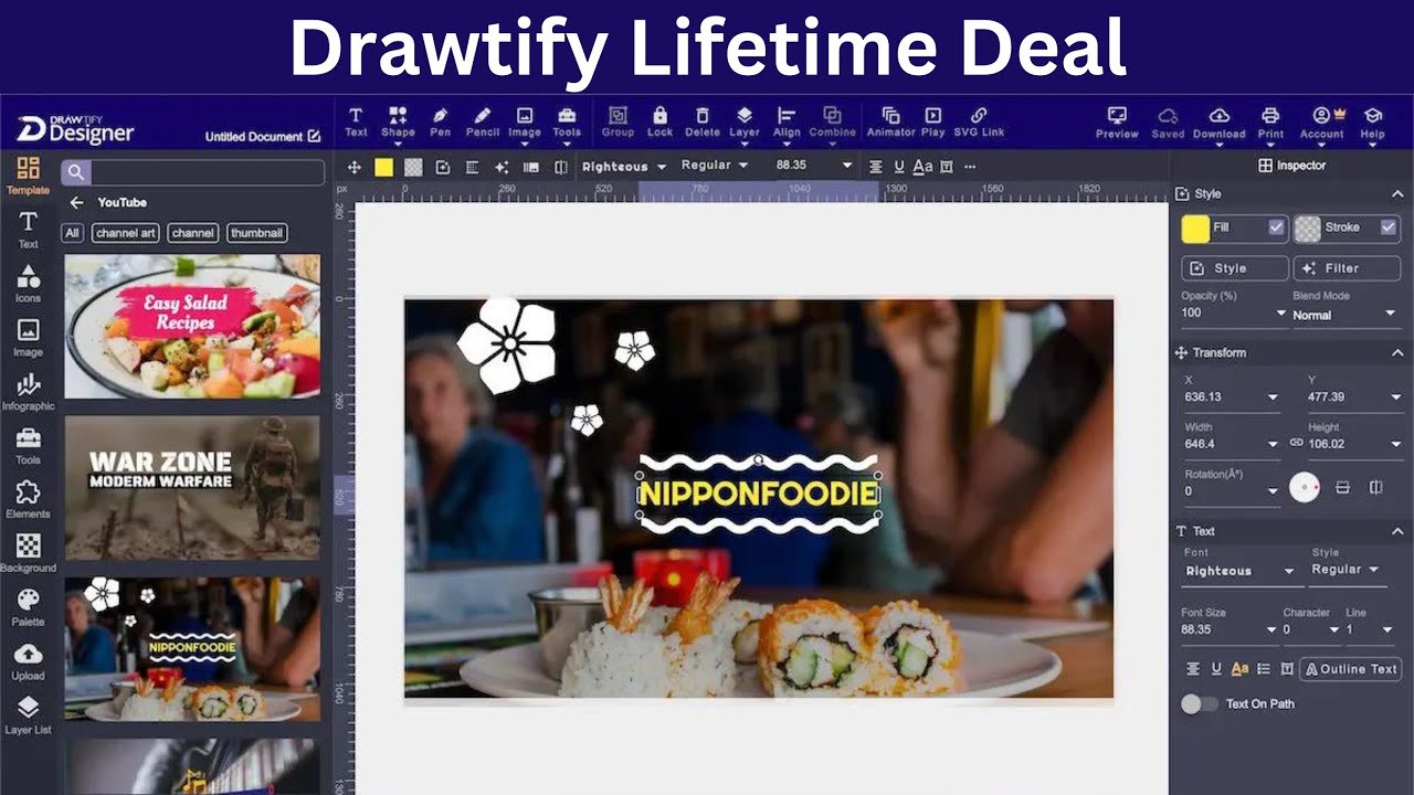 Drawtify Review | Drawtify Lifetime Deal - Online Vector Graphic Design & SVG Editor