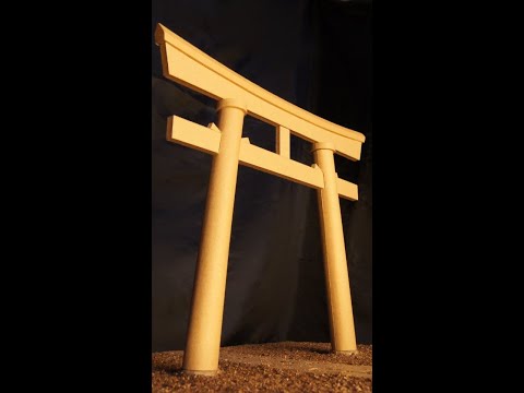 【ASMR】ダンボールで鳥居を作ってみた #short