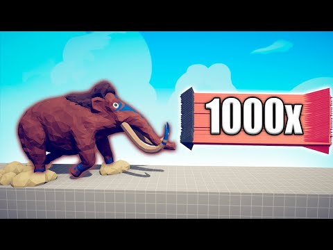 MAMMOTH vs 1000x OVERPOWERED UNITS - TABS | Totally Accurate Battle Simulator 2023