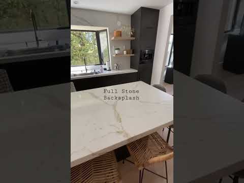 Polished calacatta zeus quartz stone slab, thickness: 20 mm