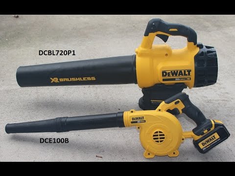 Cordless Blower Comparison - Dewalt DCE100B and DCBL720P1