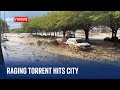Spanish city of Zaragoza hit by flash flooding
