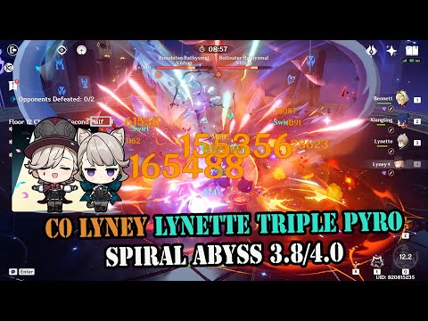 C0 R1 LYNEY LYNETTE TRIPLE PYRO - BOT HALF [SPIRAL ABYSS 3.8/4.0]
