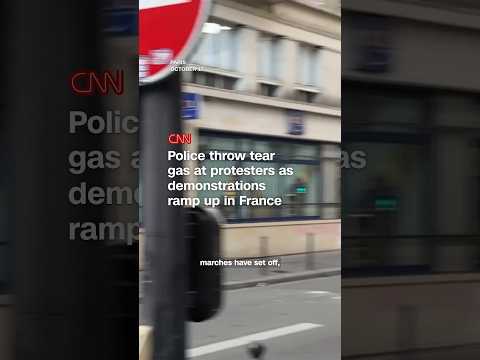 Police throw tear gas at protesters as demonstrations ramp up in France