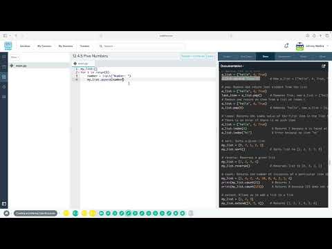 Codehs Python 12 4 Video Tutorial List Methods