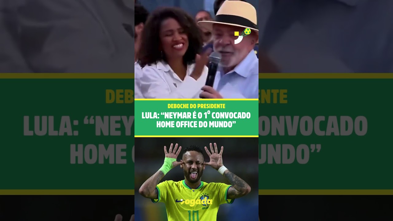 Imagem da notícia Lula faz piada sobre Neymar na Seleção: 'Primeiro convocado home office do mundo'