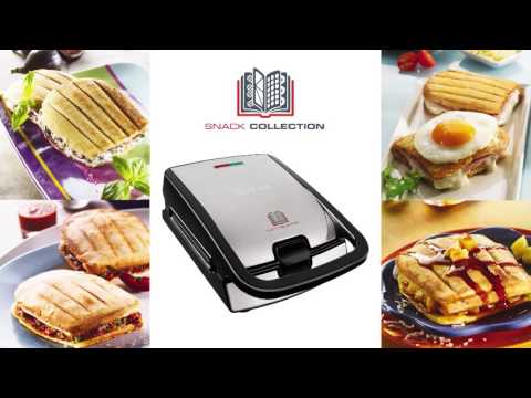 Snack Collection Tefal XA800112 Sumuštinių kepimo plokštės, Juodos spalvos video