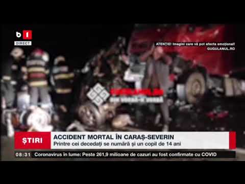 CARAȘ SEVERIN - UN TIR A INTRAT PE CONTRASENS ȘI A LOVIT UN AUTOTURISM_Stiri B1_30 nov 2021