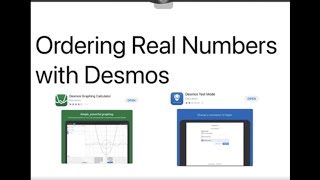 Order Real Numbers with Desmos
