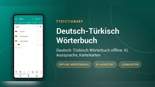 Deutsch-Türkisch Wörterbuch