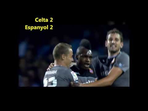 Celta Vigo 2 - 2 Espanyol Barcelona, 42' Lopez, 47' Charles, 53' Sanchez, 75' Bifouma, 19.08.2013