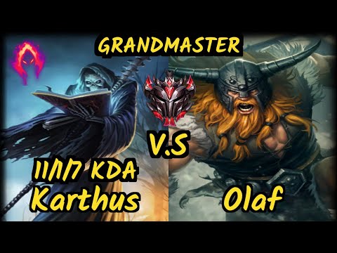 FNC Broxah (KARTHUS) vs OLAF - 11/1/7 KDA JUNGLE GAMEPLAY - EUW Ranked GRANDMASTER v9.7