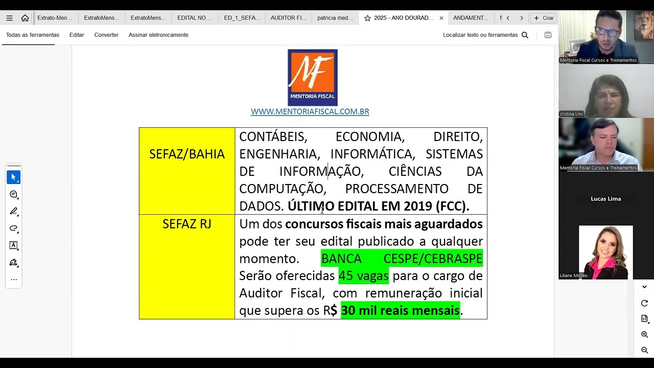 II WORKSHOP DA MF  - 2025, o ano Dourado da Área Fiscal - Nossas Mentorias
