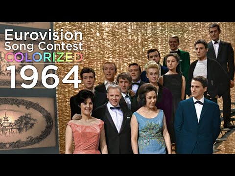 Eurovision 1964: Interval act & behind the scenes [COLORIZED]