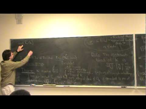 Math 581f -- 20071105 -- Class Groups