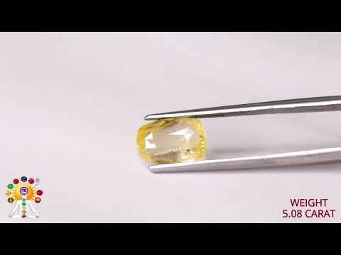 Yellow Sapphire 5.08ct. (Luxury) video