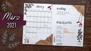 März 🌱BULLET JOURNAL Setup 2021 | Plan with me deutsch