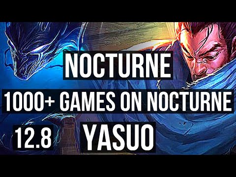 NOCTURNE vs YASUO (MID) | 10/1/6, 1000+ games, 1.5M mastery, Legendary | KR Diamond | 12.8