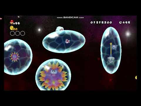 Newer Super Mario Bros Wii Low% Run - 7-4 Spacedust Heap