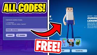 ALL ADMIN PANEL CODES IN FORTNITE! (FREE SKINS, FREE SPRITES AND FREE GIZMOS)