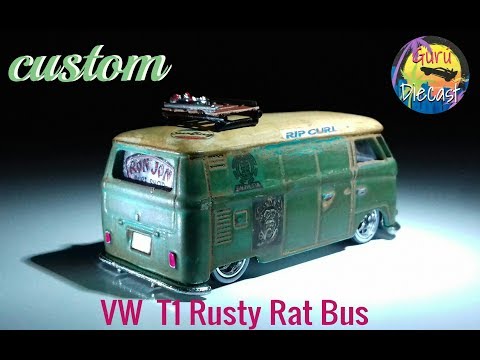 #diy VW T1 Hotwheels custom Rusty Rat Bus