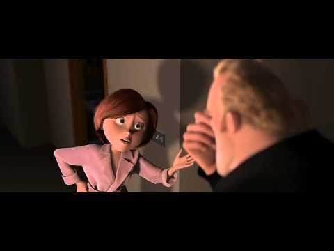 The Incredibles - Mom and dad fighting scene