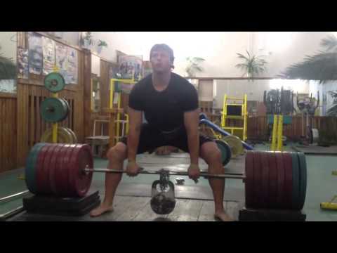 959 lb deadlift from blocks @ 231 lbs - Vyshnytskyy (435@105 kgs)