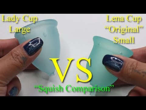 Lady Cup LG vs Lena Cup SM - Menstrual Cup Squish