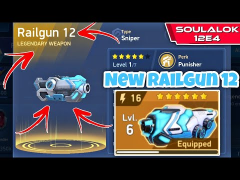 New Weapon Railgun 12 😮‍💨 | Railgun 12 In Mech Arena | Mech arena robot showdown #railgun12