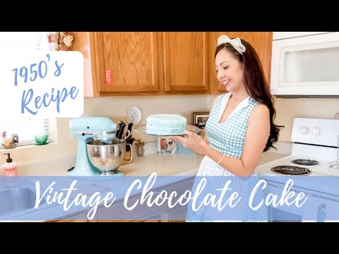 Vintage Chocolate Cake Recipe | 1950's Cookbook Series | Vintage Homemaking