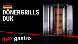 Gas Doner Kebab Grill (Shawarma/Gyros) - 5 Burner - up to 80kg - 16.25kW - incl. 2 splash guards & 2 double doors