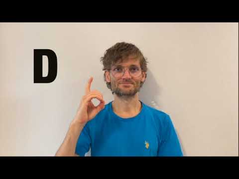 アルファベット（指文字）D