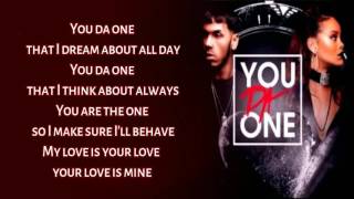 YOU DA ONE LETRA   ANUEL AA FT  RIHANNA