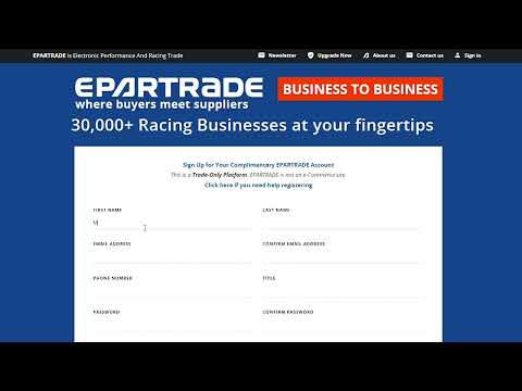 How to Register an Account on EPARTRADE.