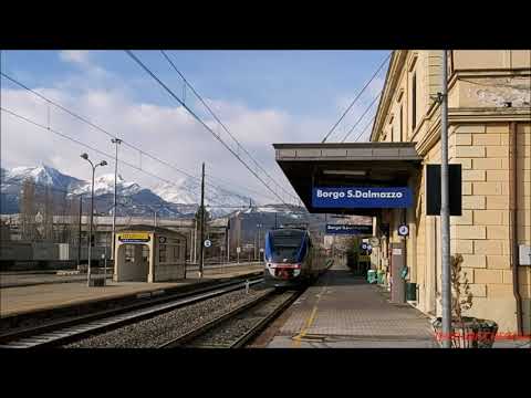 LA PARTENZA DEL REGIONALE MINUETTO E. DA BORGO S. DALMAZZO. (CN) GIOV. 5 - 3 - 2020.