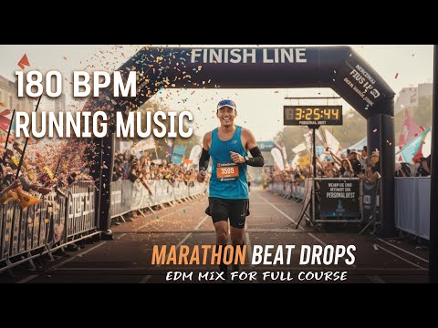 마라톤 풀코스 42.195km 180bpm EDM 믹스 3시간 35분 (Full marathon EDM music 3h35m 180bpm)