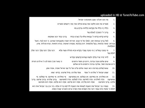 Tam: 8mn: les chants essentiels du chabbat matin (avancés)