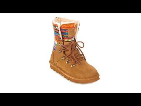 BEARPAW Maria Suede LaceUp Boot with NeverWet
