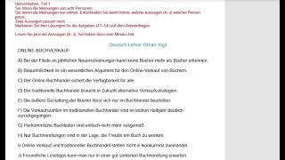 Online Buchverkauf- Hörverstehen Teil1- Telc C1- lösungen am Ende