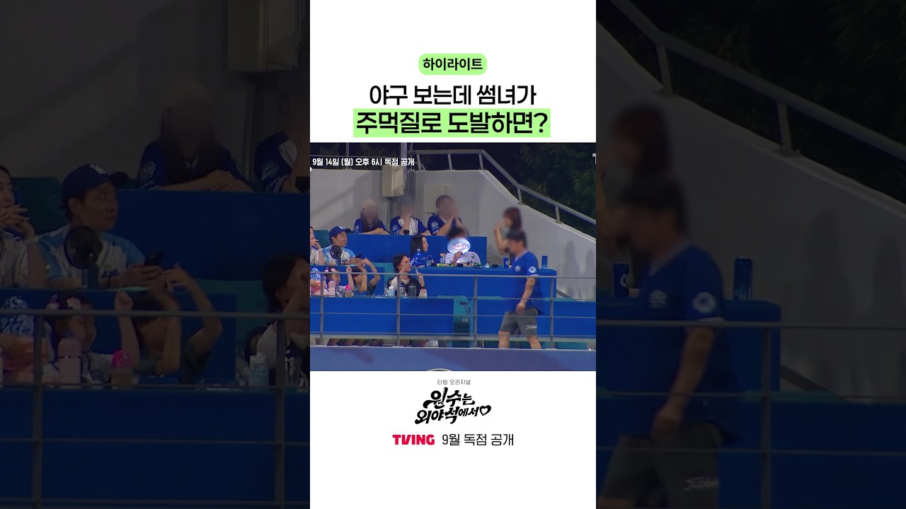 주먹질로 플러팅하는 야구 팬 ㄷㄷ #원수는외야석에서 #하이라이트
