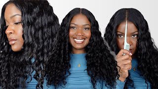 1 minute install!  😱Ready To Go Glueless Loose Deep Wave Wig | Pre Everything | Ft. Wiggins Hair