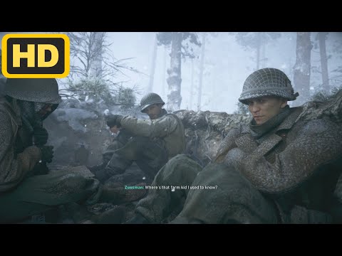 Battle of the Bulge - Ardennes Forest - Call of Duty: World War 2 [4K UHD 60FPS]