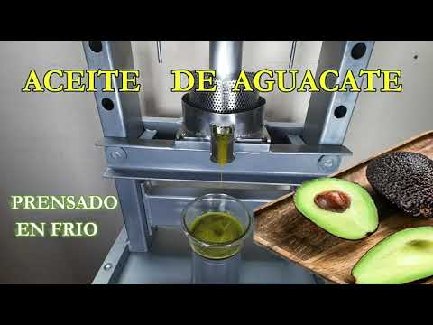 Aceite de palta ó aguacate. Prensado en frio. Avocado oil. Cold pressed.