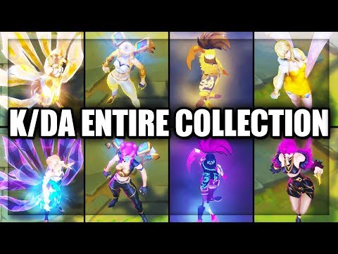 All K/DA Skins Spotlight Full Collection Akali KaiSa Ahri Evelynn - League of Legends