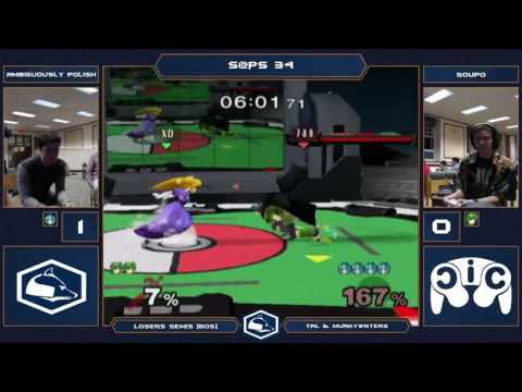 S@PS 34 Melee Singles - Ambiguously Polish (Peach) vs Soupo (Marth) - Loser's Semis
