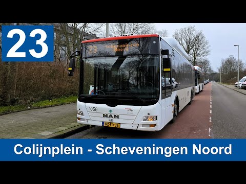 HTM lijn 23: Den Haag Colijnplein - Scheveningen Noord | Omleiding | HTM 1056 | 2025