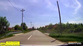 Border crossing Romania - Serbia. The road from Foeni (RO) to Sečanj (SRB). Timelapse 3x